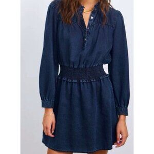 RAILS Dress Shawna Dark Vintage  Long Sleeve Denim Mini Dress size XL